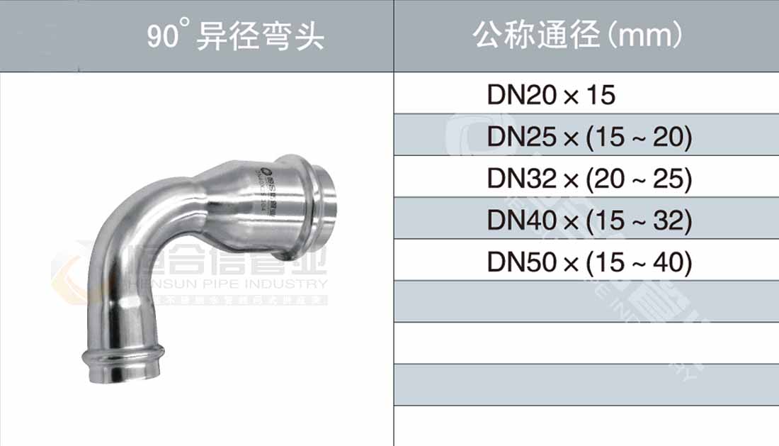 90°異徑彎頭參數(shù)1